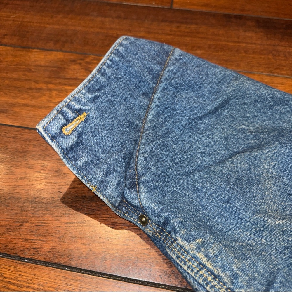 Vtg 90s Carhartt C59 DST Denim Blanket Lined Chore Coat 2XL USA Jacket - Picture 7 of 10